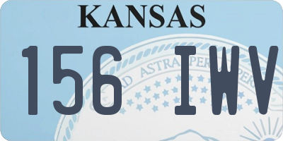 KS license plate 156IWV