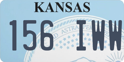 KS license plate 156IWW