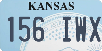 KS license plate 156IWX