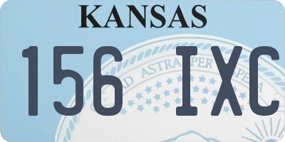 KS license plate 156IXC