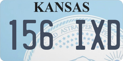 KS license plate 156IXD
