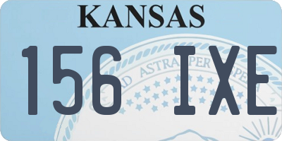 KS license plate 156IXE