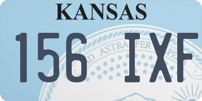 KS license plate 156IXF