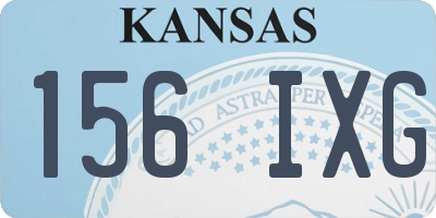 KS license plate 156IXG