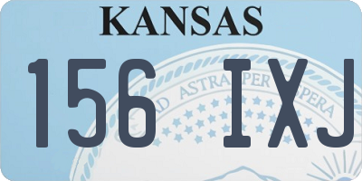 KS license plate 156IXJ