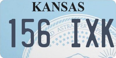 KS license plate 156IXK