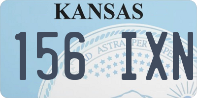 KS license plate 156IXN