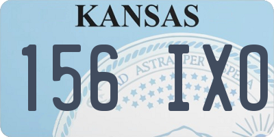 KS license plate 156IXO