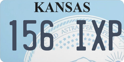 KS license plate 156IXP