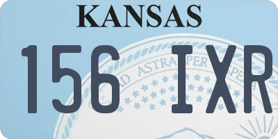 KS license plate 156IXR