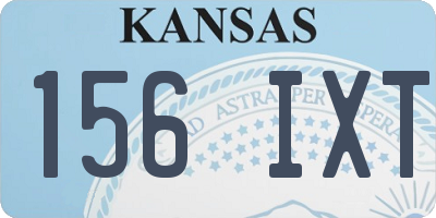 KS license plate 156IXT