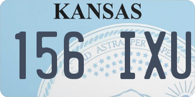 KS license plate 156IXU