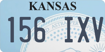 KS license plate 156IXV