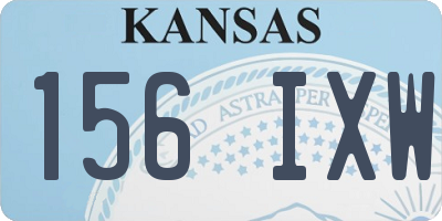 KS license plate 156IXW