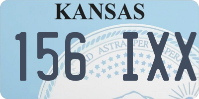 KS license plate 156IXX