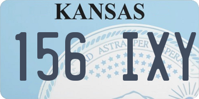 KS license plate 156IXY