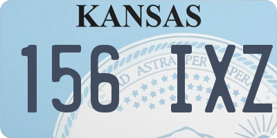 KS license plate 156IXZ