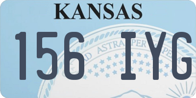 KS license plate 156IYG