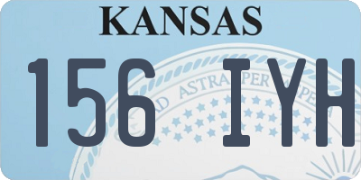 KS license plate 156IYH