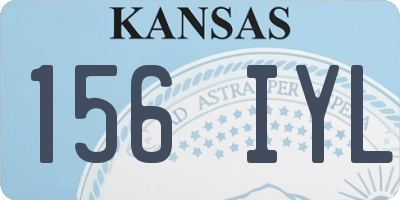 KS license plate 156IYL