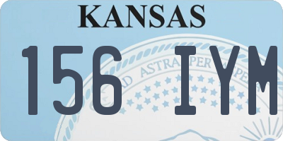 KS license plate 156IYM