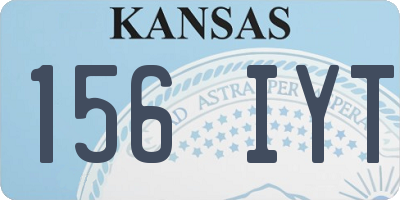 KS license plate 156IYT