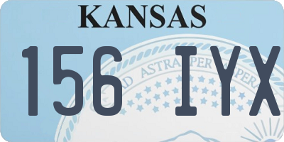 KS license plate 156IYX