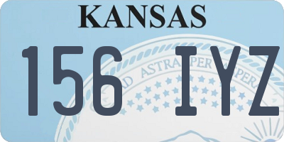 KS license plate 156IYZ