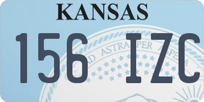 KS license plate 156IZC