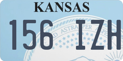 KS license plate 156IZH