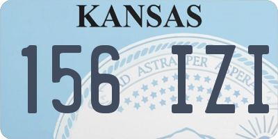 KS license plate 156IZI