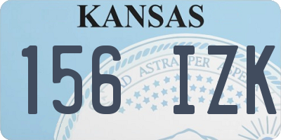 KS license plate 156IZK