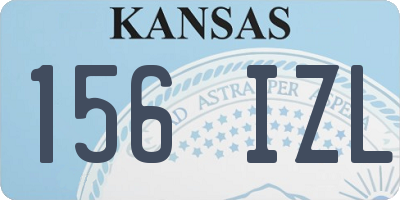 KS license plate 156IZL