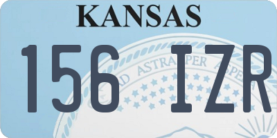 KS license plate 156IZR