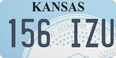 KS license plate 156IZU