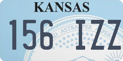 KS license plate 156IZZ