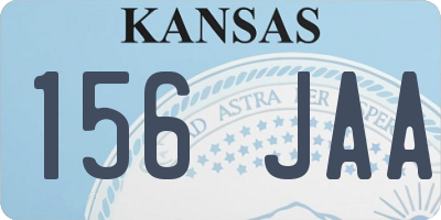 KS license plate 156JAA