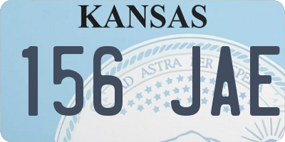 KS license plate 156JAE