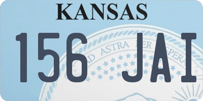 KS license plate 156JAI