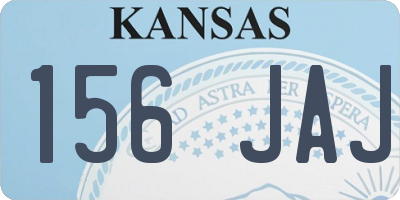 KS license plate 156JAJ