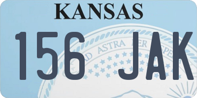 KS license plate 156JAK