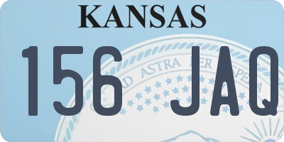 KS license plate 156JAQ