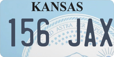 KS license plate 156JAX