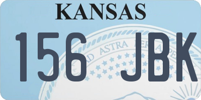KS license plate 156JBK