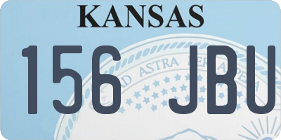 KS license plate 156JBU