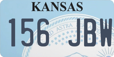 KS license plate 156JBW