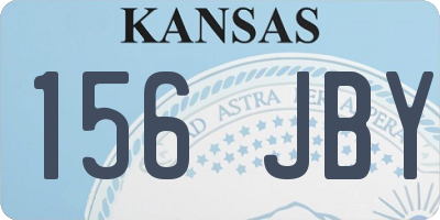 KS license plate 156JBY