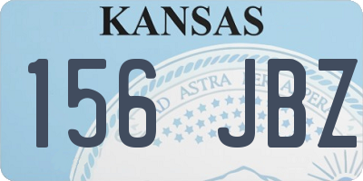 KS license plate 156JBZ