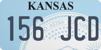 KS license plate 156JCD