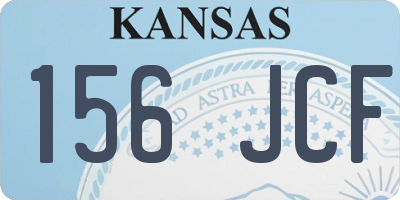 KS license plate 156JCF